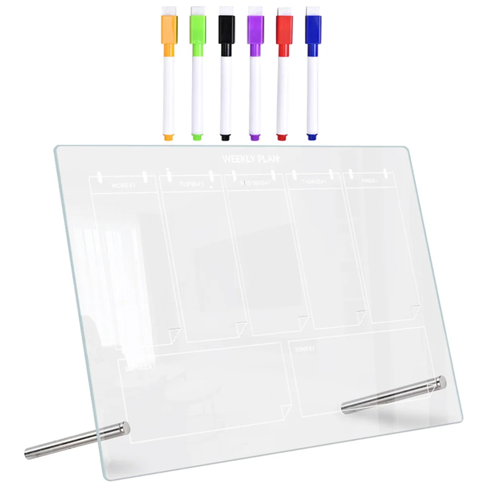

Доска для письма с еженедельным планом, школьные принадлежности, домашние акриловые заметки для сообщений и офиса, стираемые заметки для студентов