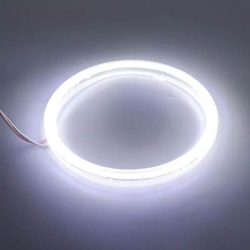 

Car COB Angel Eye LED White Light Car Motorcycle Headlight 60/70/80/90/100/110/120mm Circle Ring Aperture Lamp