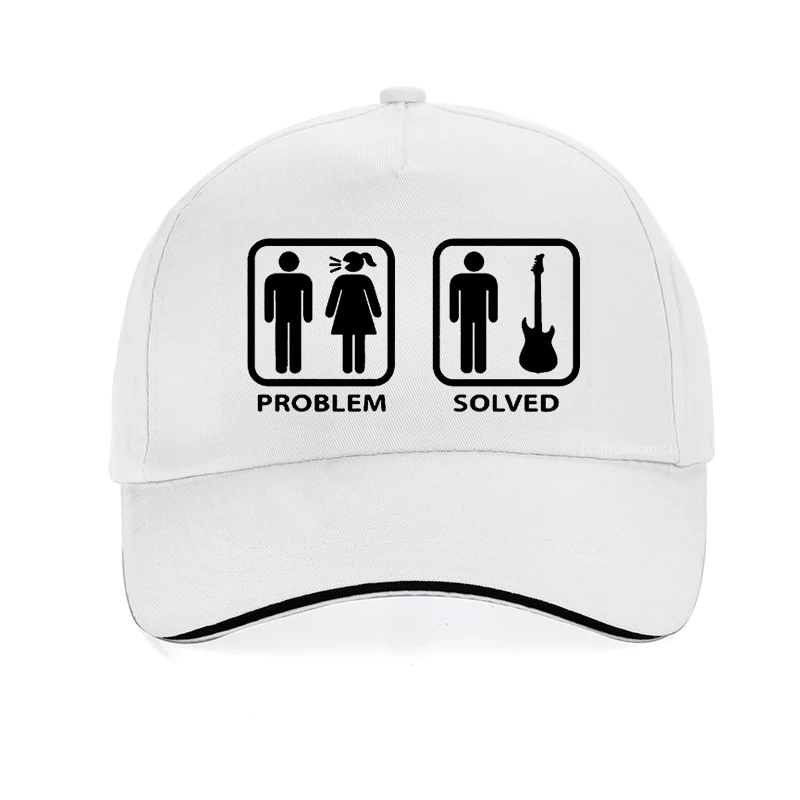 Фото Бейсболка для гитаристов Problem Solved, унисекс, для электрогитаристов, акустических гитаристов, басистов, любителей музыки №3