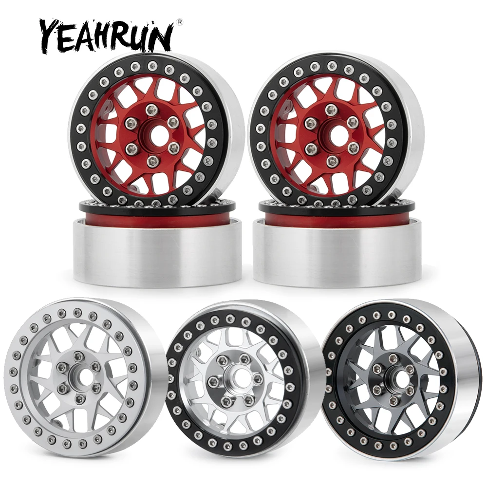 

YEAHRUN 2.2 inch Alloy Beadlock Wheel Rims For Axial Wraith TRX4 1/10 RC Rock Crawler Car