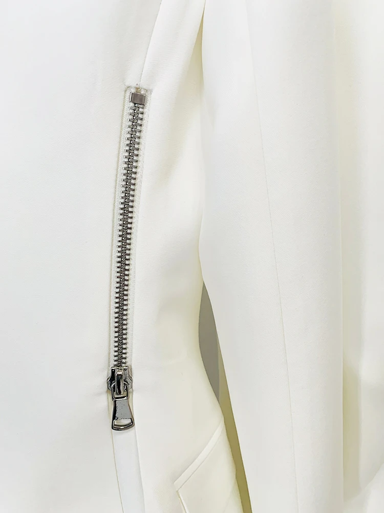 HIGH QUALITY Newest 2023 Designer Fashion Jacket Sets Women's One Button Zippers Split Blazer Pants Suit