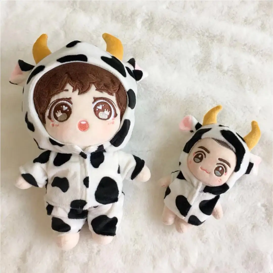 

15cm 20cm Doll Clothes Cute Cow Set Suitable for Peripheral Doll Clothing Without Dolls