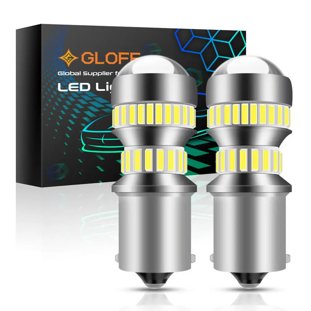 

1156 Ba15S P21W 7506 светодиодный фсветильник заднего хода Drl супер белый 6000K 54Smd 4014