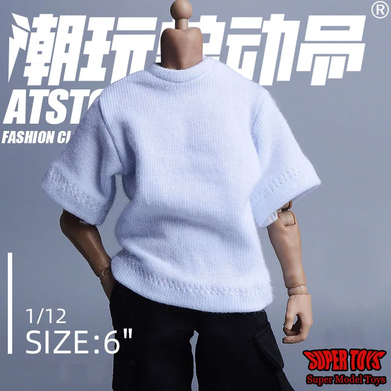 

6 Colors 1/12 Male Soldier Fashion Loose Vest T Shirt Hoodie Multi-pocket Shorts Handmade Cloth Model For 6'' Action Figure Body