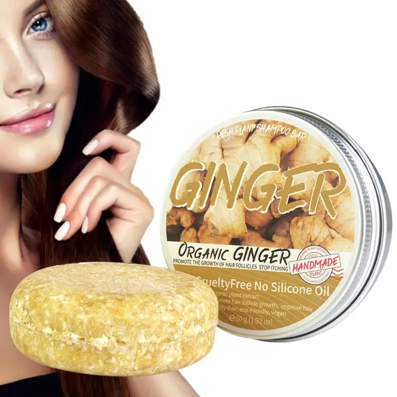 Natural Ginger Shampoo Bar Nourishing Shampoo And Conditioner Bar Strengthens Hair Portable Effective Anti Hair Loss Shampoo