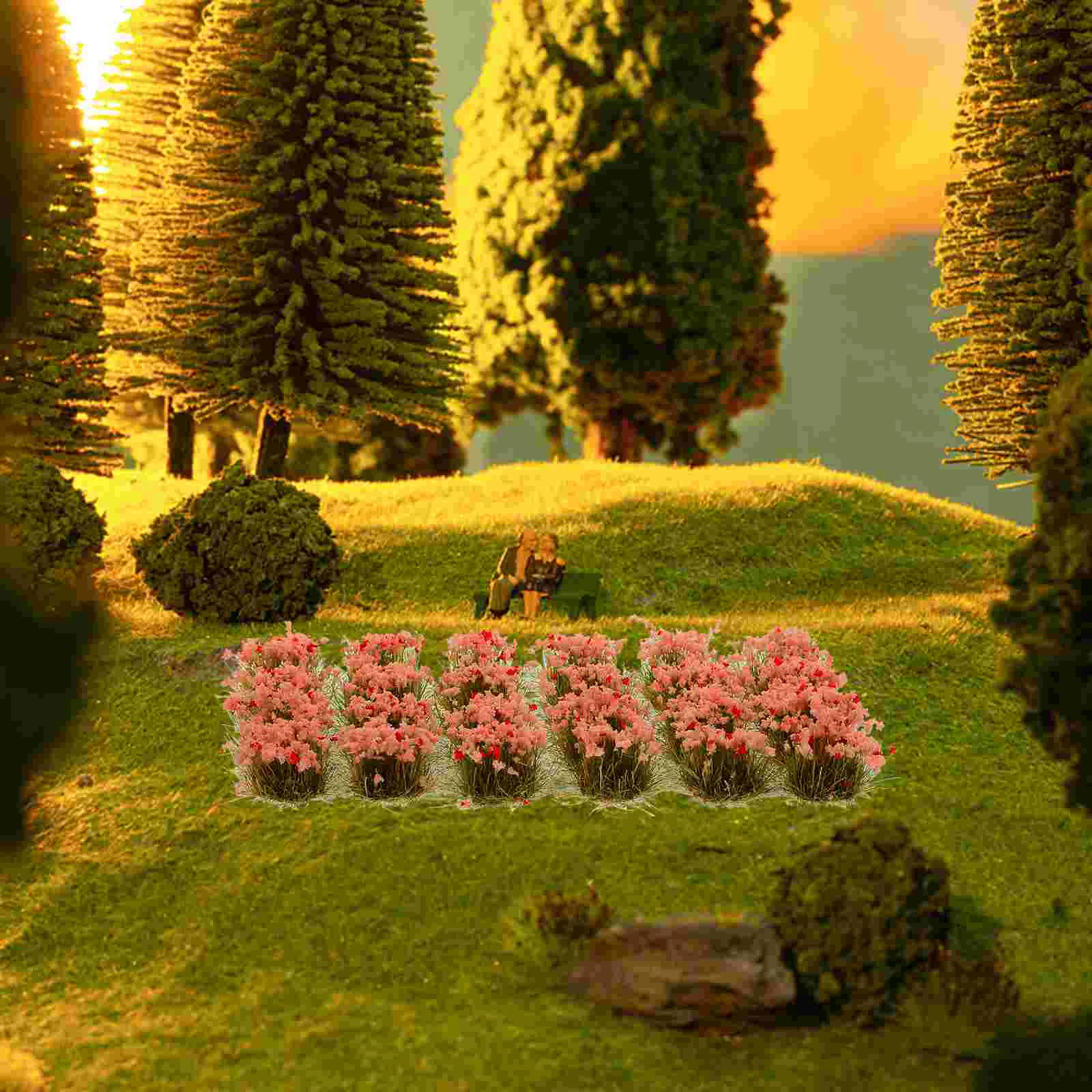 

1 Box of Plastic Static Grass Tufts Model Grass Tufts Artificial Grass Miniature Railway War Gaming Scenery
