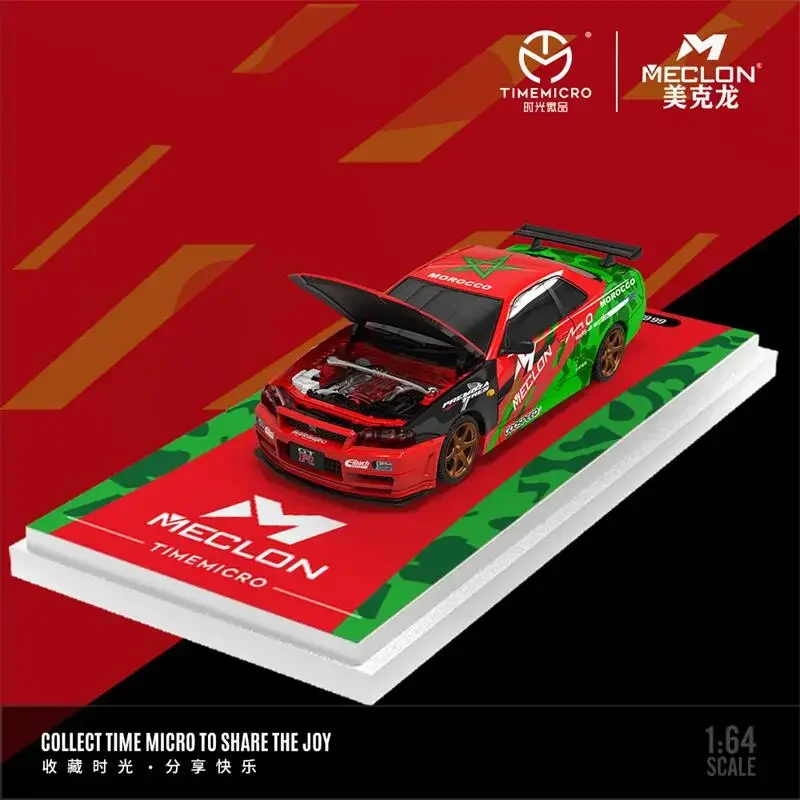 Фото Литая под давлением модель автомобиля Time Micro 1:64 R34 Meclon Limited 999 №2