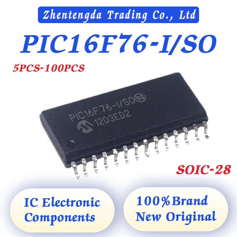 

5PCS-100PCS PIC16F76-I/SO PIC16F76-I PIC16F76 PIC16F PIC16 PIC IC MCU Chip SOIC-28