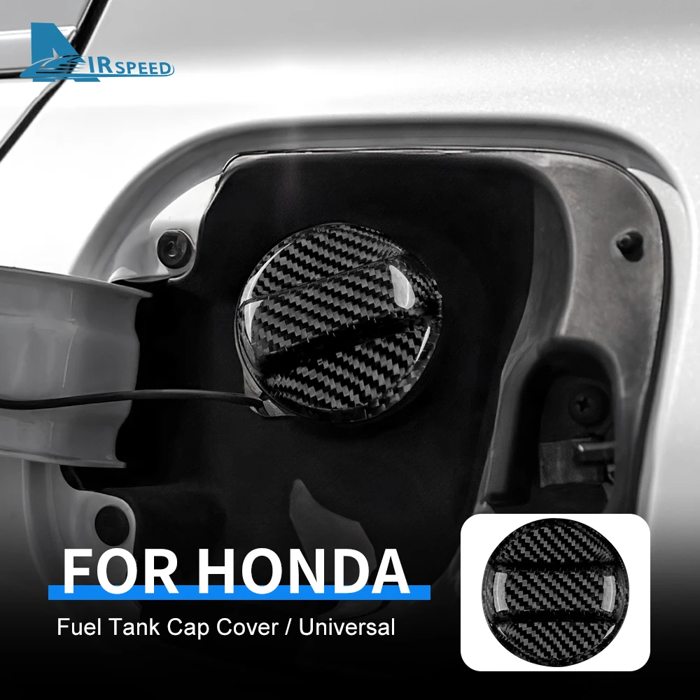 

For Honda Civic 10th Civic 11th CRV Accord Vezel Accessories Car Fuel Tank Cap Trim-Real Hard Carbon Fiber Sticker Universal
