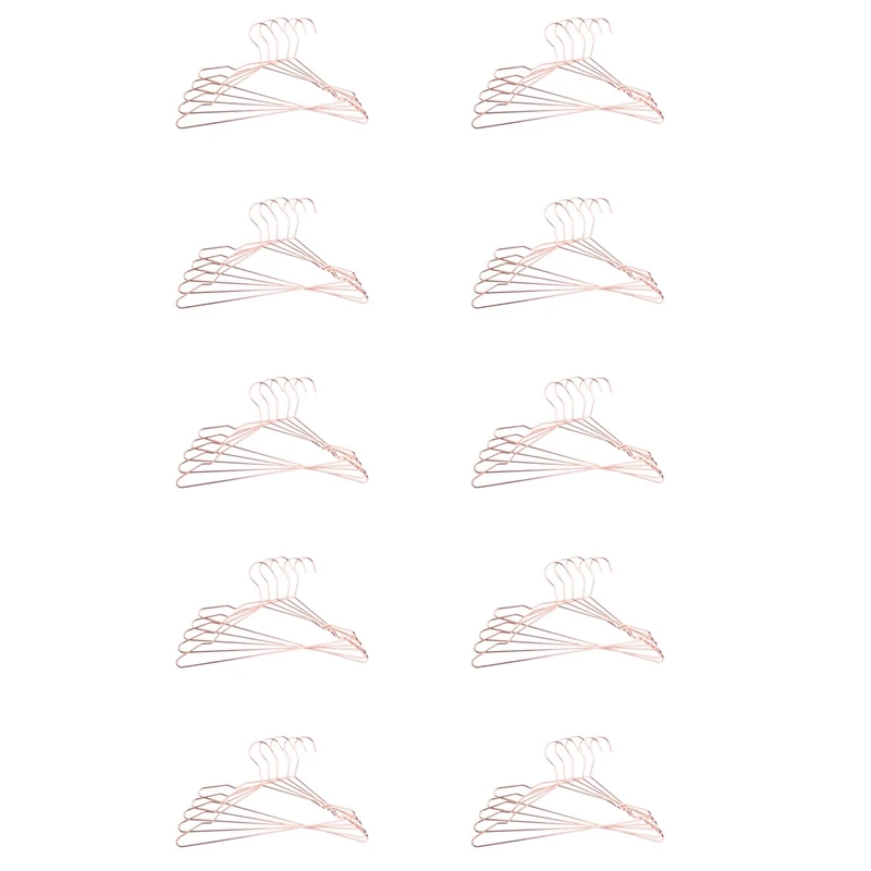 

17 Inch Adult Heavy Duty Strong Rose Gold Clothes Hangers, Coat Hangers, Suit Hangers, Shirt Dress Hangers (Pack Of 50)
