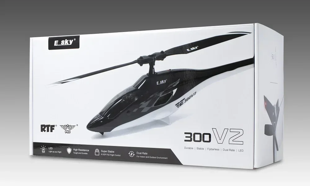 Esky 300 V2 Mini 6CH 2 4 ГГц FXZ 6 DOF Axis Flybarless RC Вертолет RTF для детей Игрушка на открытом