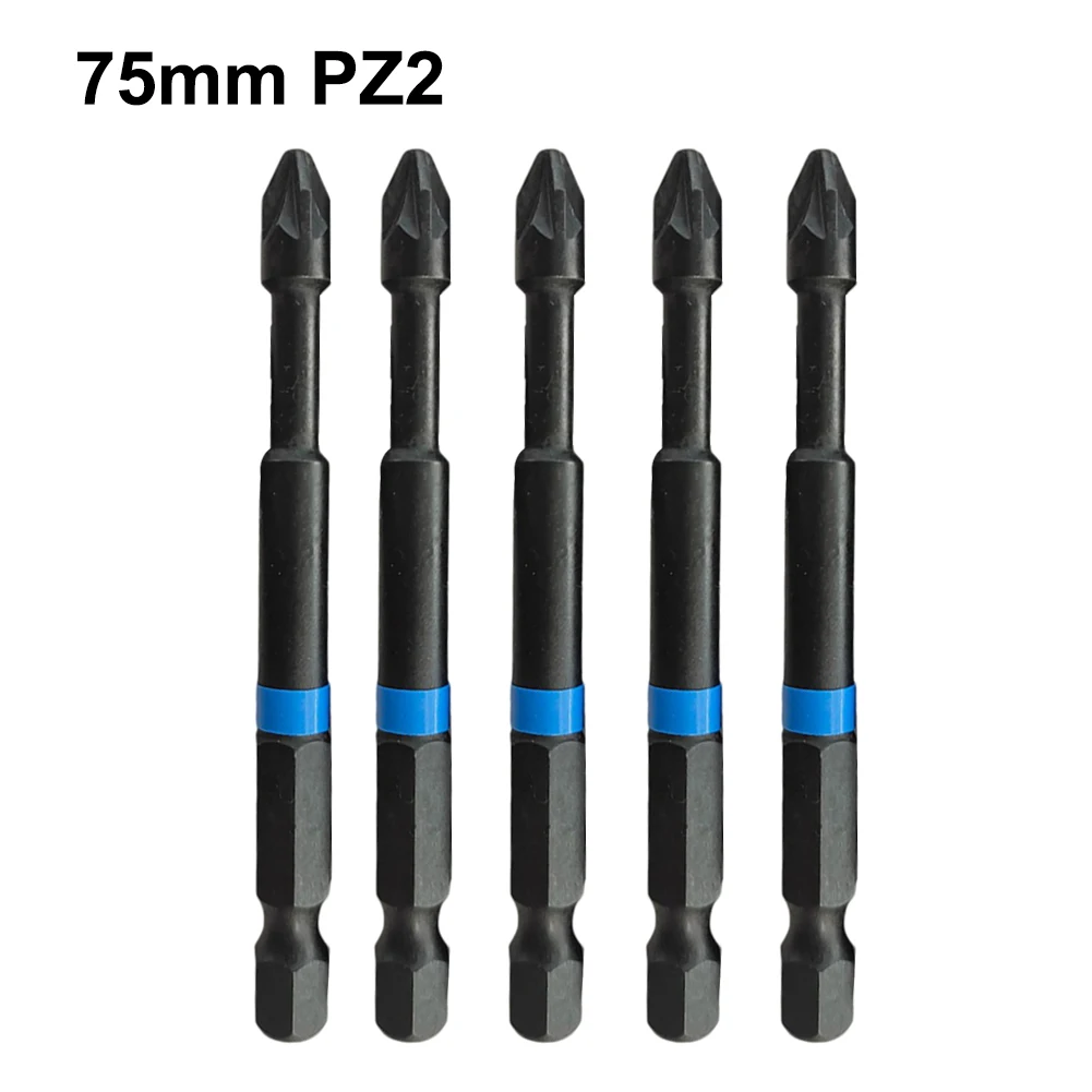 5 шт. для PZ1 PZ2 PZ3 биты 75 мм набора Pozidriv 1/4 дюйма шестигранный хвостовик магнитная