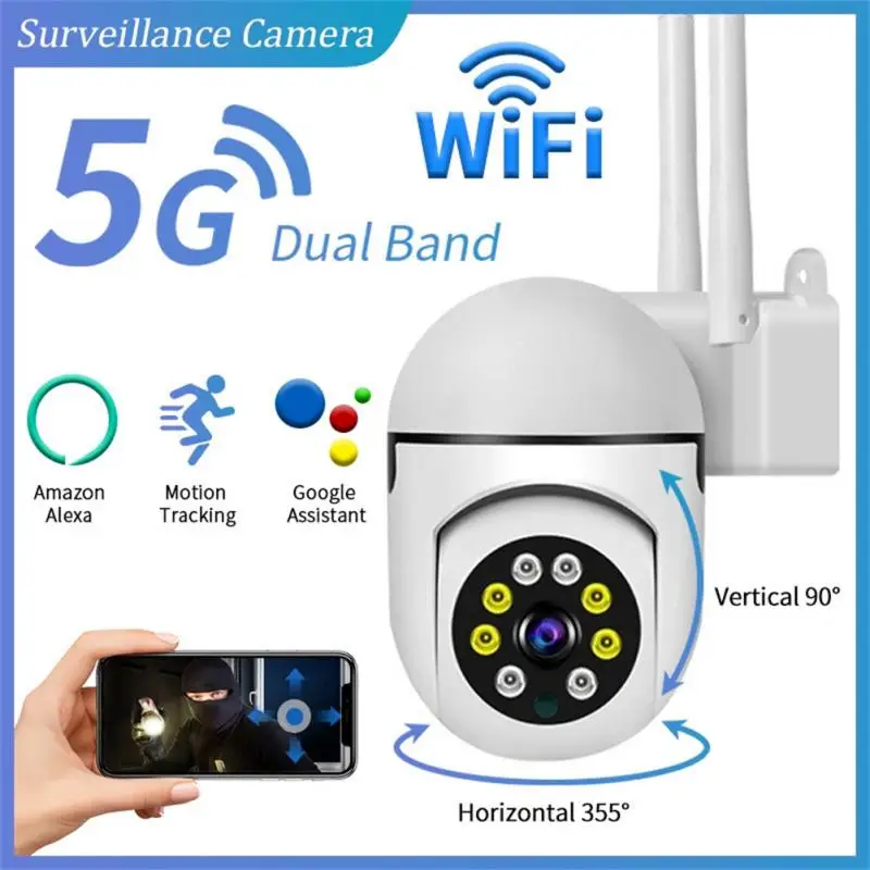 

2.4+5G Dual Frequency WiFi IP Camera 4X Zoom Outdoor Surveillance Camera Color Night Vision Human Detection Security CCTV Camera