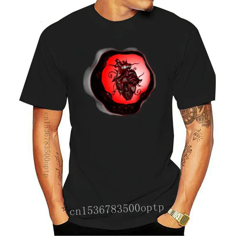 

Camiseta de corazón interior para hombre, camisa negra 3D, camisetas de San Valentín personalizadas, ropa Funky de algodón, enví