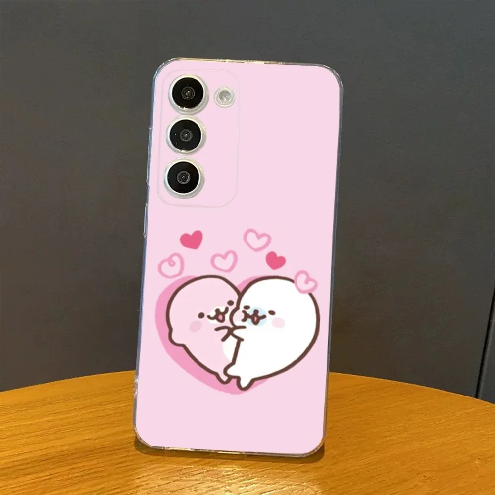 Kupu Mamegoma Cute Phone Case For Samsung Galaxy A71 70 52 51 40 31 A50 30S 21S Note20ultra Transparent Cover