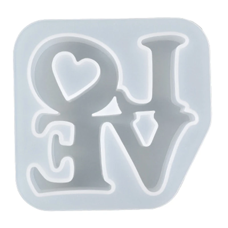 

N58F Нерегулярное слово любви, орнамент, силиконовая форма, буквенный знак, сделай сам, форма для литья эпоксидной смолы