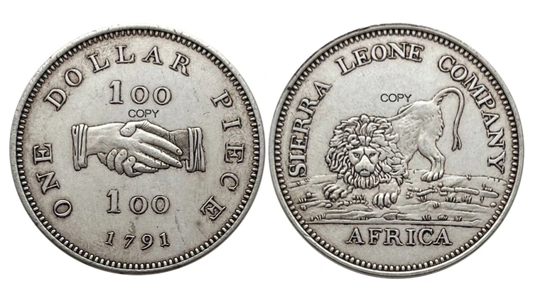 

Копия монеты Британская колония Sierra Leone Company 1791 года