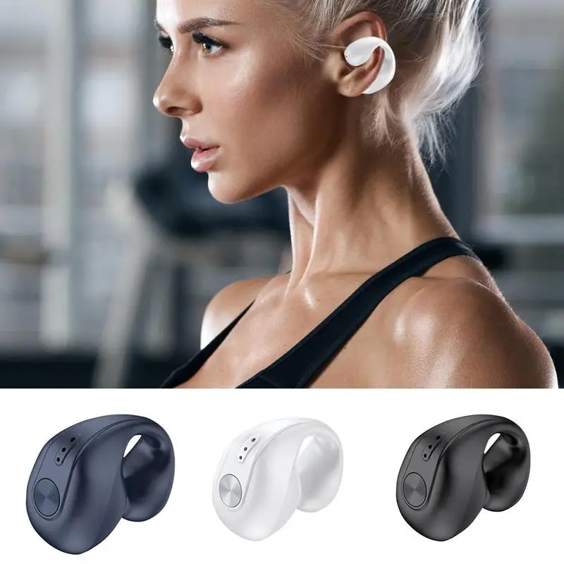 

2023 Bone Conduction Earphones Bluetooths Wireless Headphone Mini Open Ear Single Earbuds For Running Cycling Sports Headset