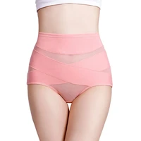shapers women high waist shaping tummy panties sexy transparent control panties underwear female slimming pant plus size