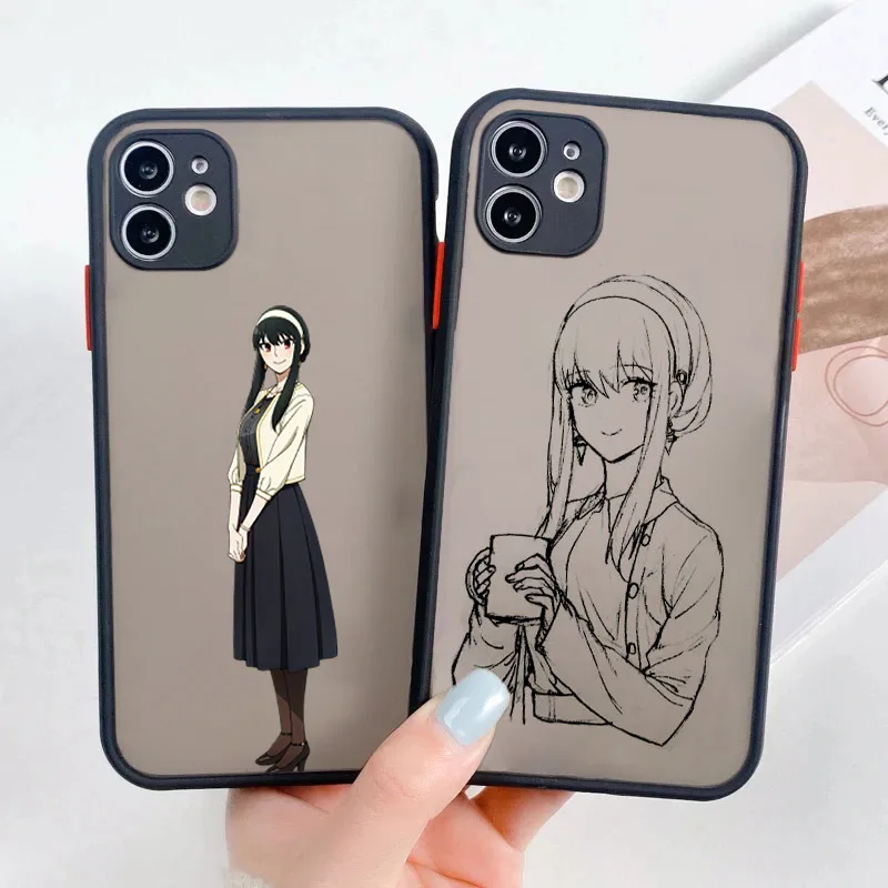 

Manga Girl Cases For IPhone 13 12 Mini 11 Pro Max XS X XR 7 8 Plus SE 2020 2022 Matte Hard PC Protection Fundas SPY X FAMILY