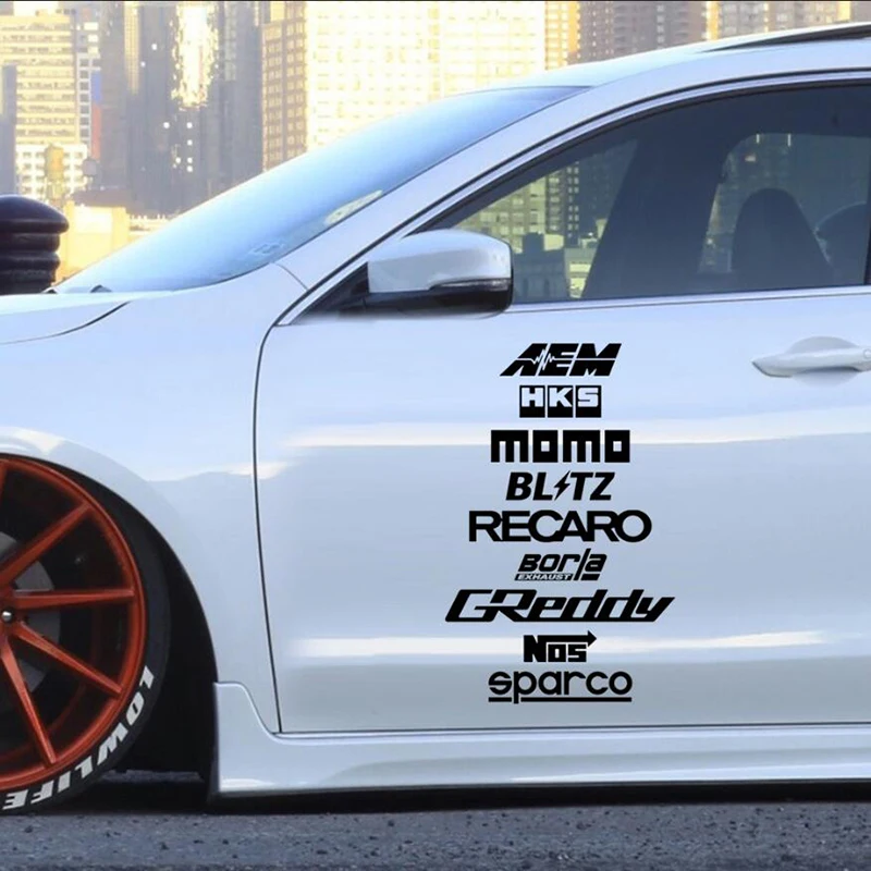 

9-дюймовые автомобили, разноцветные JDM гоночные наклейки Дрифт Illest KDM