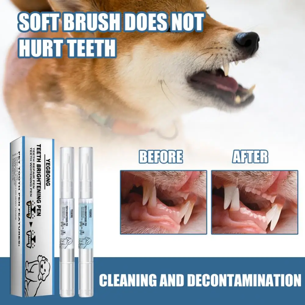 

Pets Teeth Cleaning Tool New 5ml Dogs Cats Tartar Remover Stones Scraper Plastic Cleaning Soften Whitening Pen Kit Dog Supplies