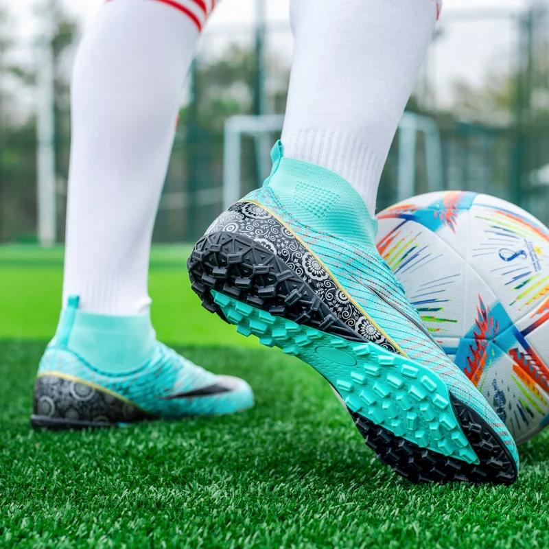 Men Soccer Shoes Plus Size 46 Society TF/FG Cleats Non-slip Futsal Sports Soccer Free Shipping Football Field Boots for Boys