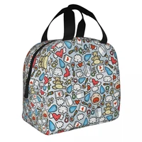 baby doodle insulated lunch bags print food case cooler warm bento box for kids lunch box for school