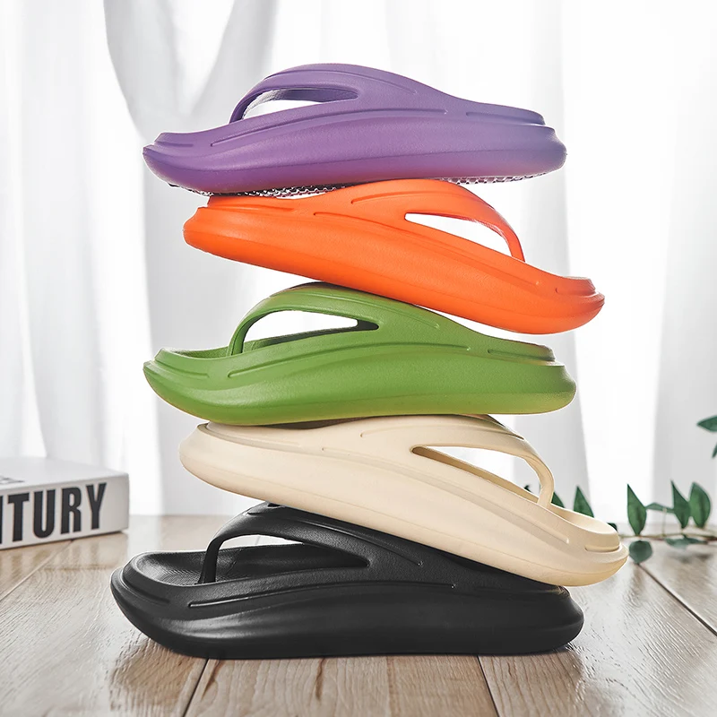 

Women Indoor Home Slippers Summer Comfortable Non-slip Flip Flops Bath Slippers Couple Family Flat Shoes Hotel Sandal Slippers