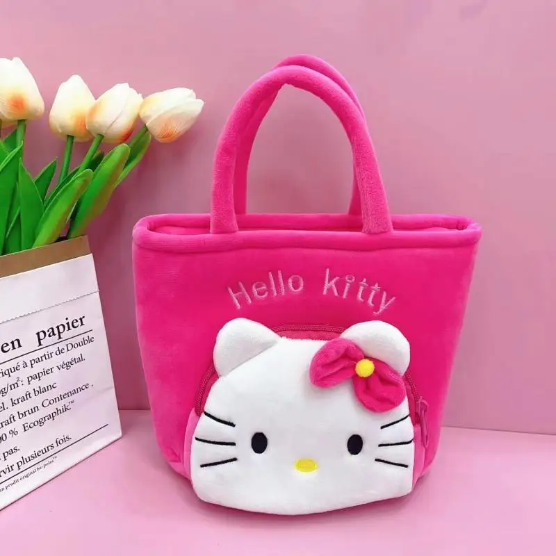 

Kawaii Sanrioed Hello Kitty Cinnmoroall Kirby Cartoon 30 см вместительная косметичка на одно плечо, Ланч-бокс, сумка для покупок