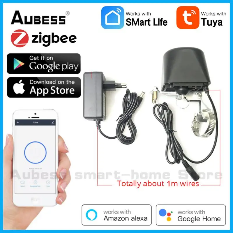 

ZigBee Tuya Smart Home Smart Valve Controller Water Gas Auto Shut ON Off Gas Manipulator Control Water Valve Alexa Google Home
