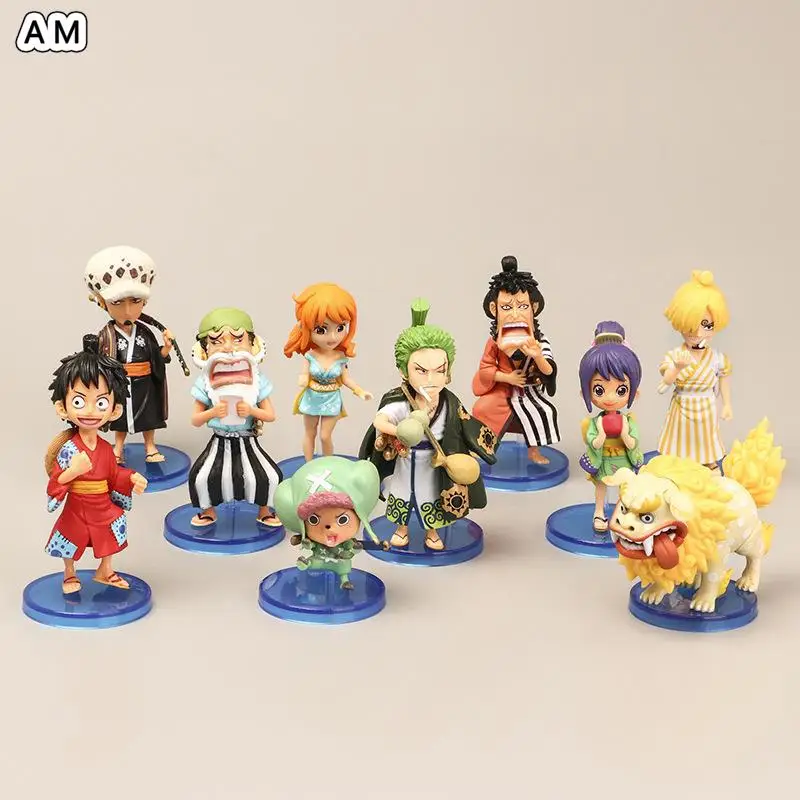 

8cm Anime One Piece Action Figure Luffy Roronoa Zoro Sanji Nami Chopper Usopp Kawaii Doll PVC Collectible Model Toy Kid Gift
