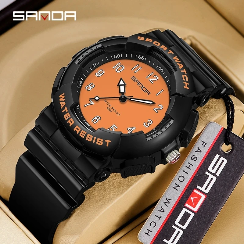 

SANDA 6094 2023 New Watch Youth Student Casual Fresh Electronic Watches Quartz Fashion Versatile Waterproof Unisex wristwWatch