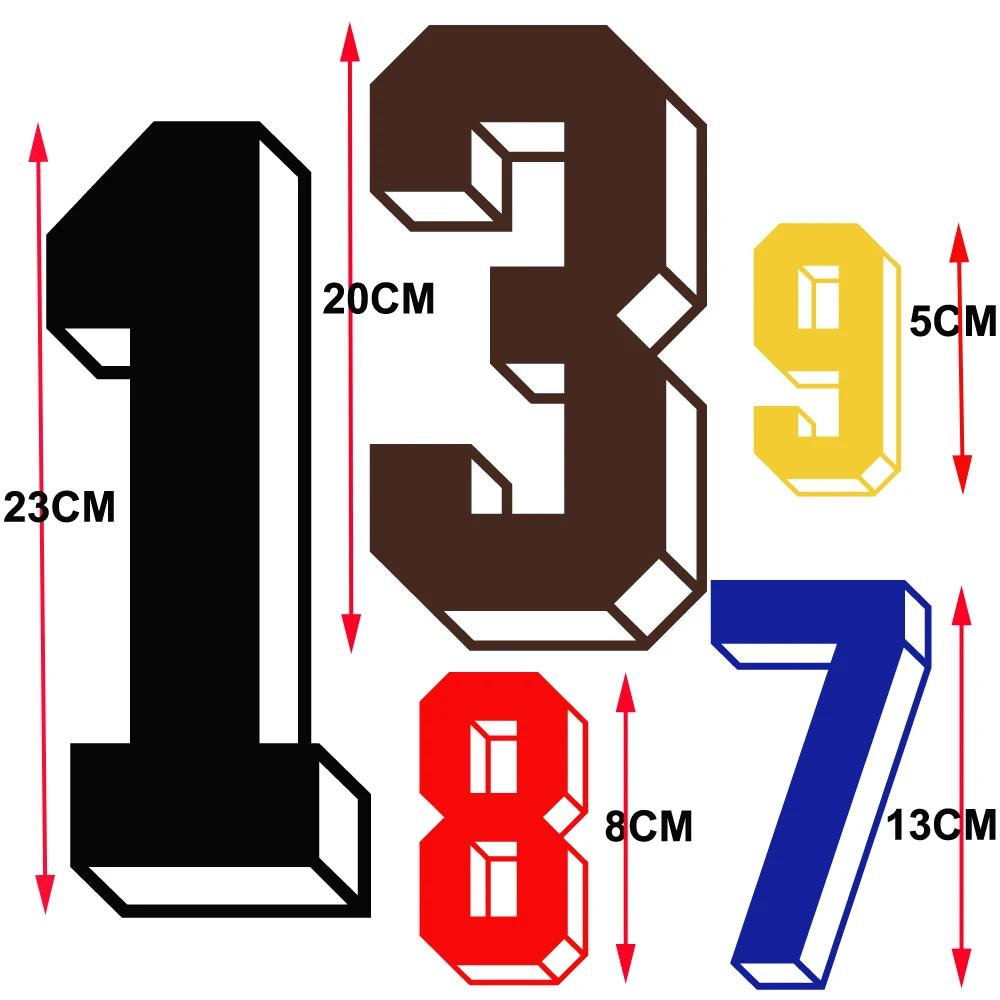 Нашивки для взрослых и детей с термонаклейкой баскетбольные 3d-цифры имя под