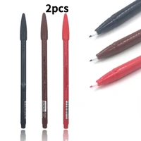 2 pcs waterproof tattoo pencil microblading surgical skin marker pen eyebrow lip liner permanent makeup positioning pen supplies