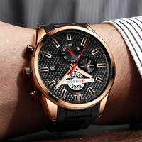 curren 2022 fashion casual chronograph black watches men quartz wristwatch stainless steel band clock luminous hands male clock