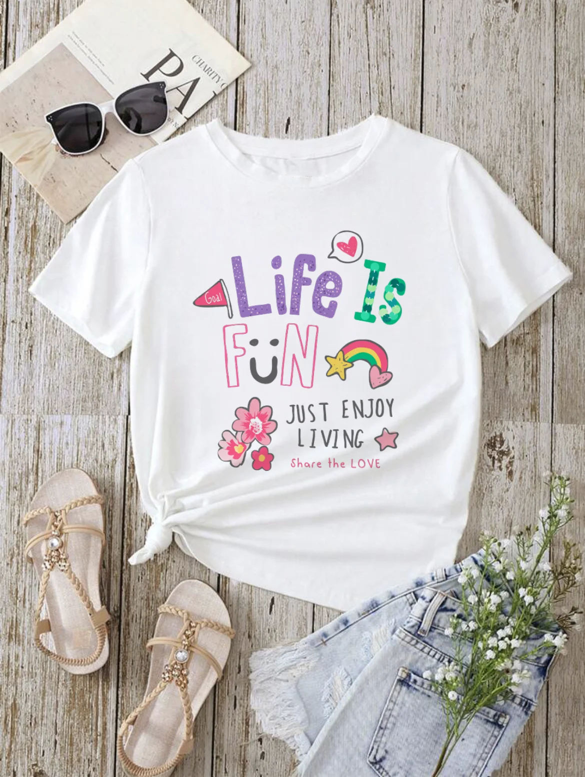 

Женская футболка с коротким рукавом в стиле академии, милая модная универсальная летняя футболка в стиле 1920-х с забавным принтом букв.