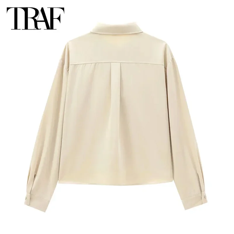 Женские рубашки и блузки TRAF с длинным рукавом Элегантные повседневные офисные