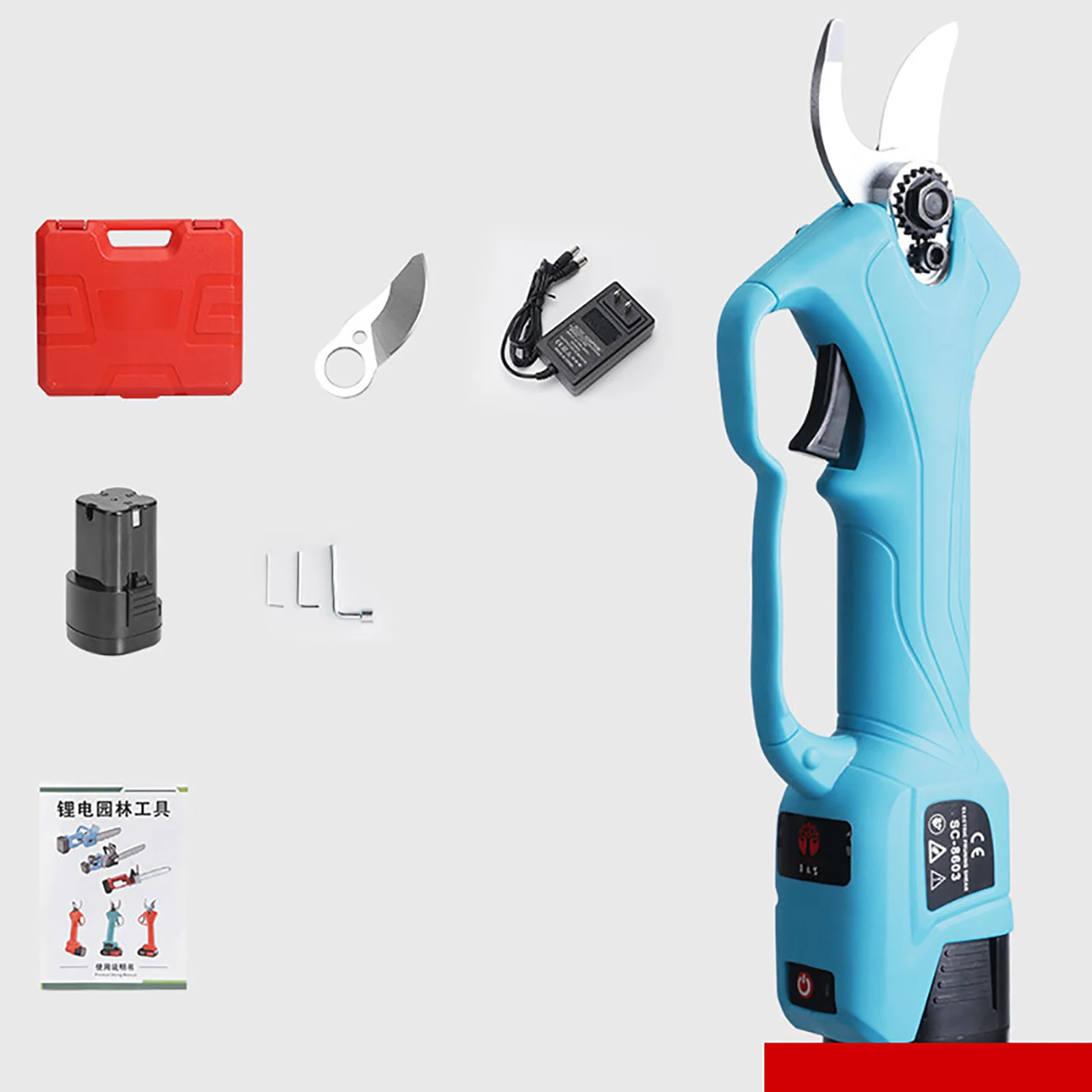 

Электрические садовые ножницы 16,8 В, секаторы для фруктовых деревьев, садовые ножницы для обрезки ветвей, многофункциональные электрические ножницы, 2 шт., аккумулятор