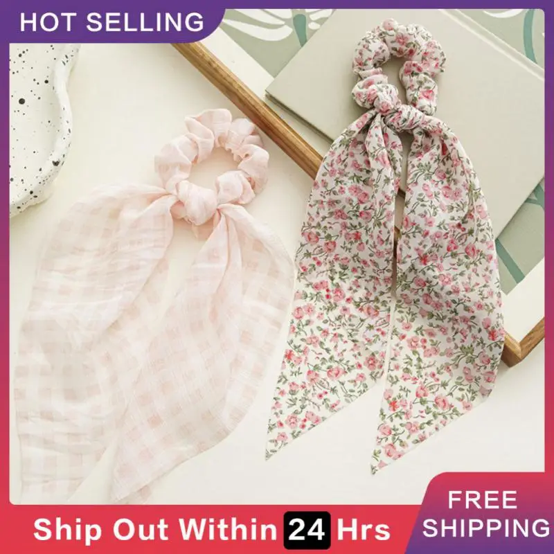 

Headwear Bow Design Be Easy To Carry About Head Rope Hair Accessories Check Large Intestine Hair Ring Color Diversity Hairbands