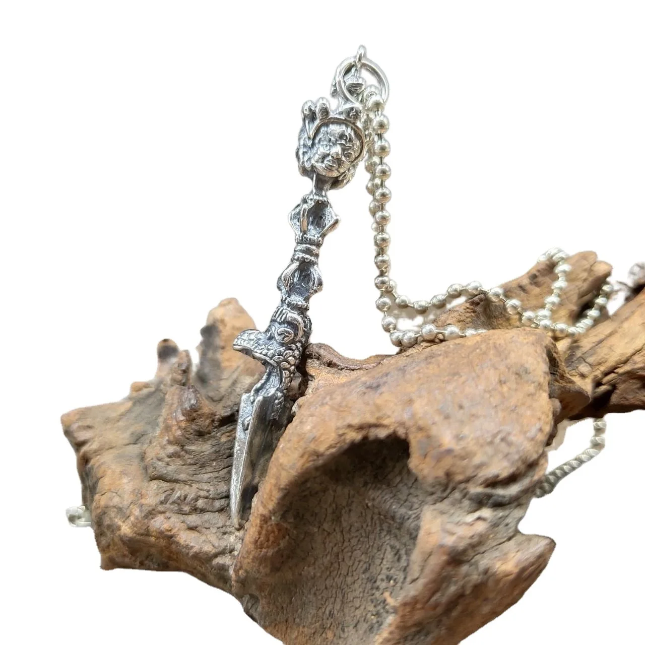 S925 тайское серебро ваджра метод ваджры кулон тибетский ностальный стильный