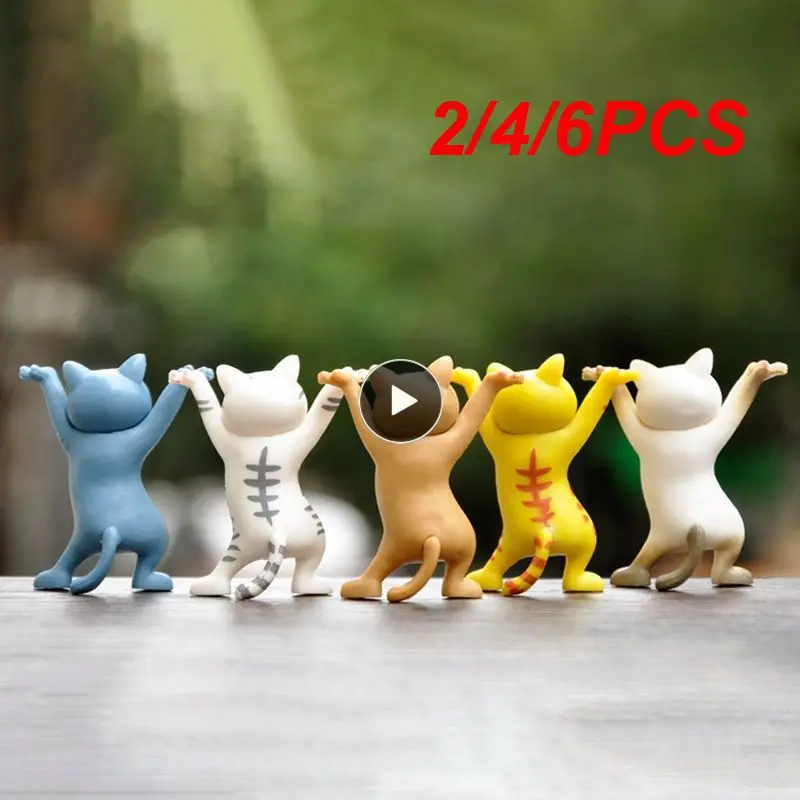 

6PCS Universal Cat Earphone Holder For AirPods 1 2 Headset Earphone Stand For True Wireless Headset PVC Earphone Accessories