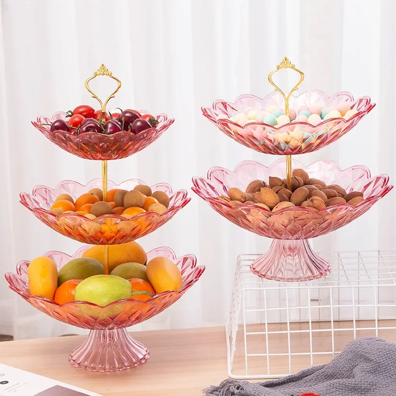 2/3 яруса пластиковая тарелка фруктовые миски декоративные вечерние десерты