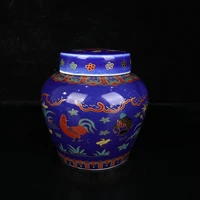 porcelain collection ming chenghua blue doucai family portrait pattern tianzi jar home crafts exquisite decorative ornaments
