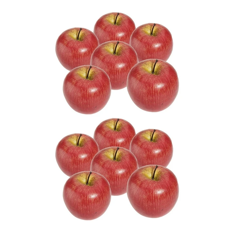 

Decorative Artificial Apple Plastic Fruits Imitation Home Decor 12Pcs Red