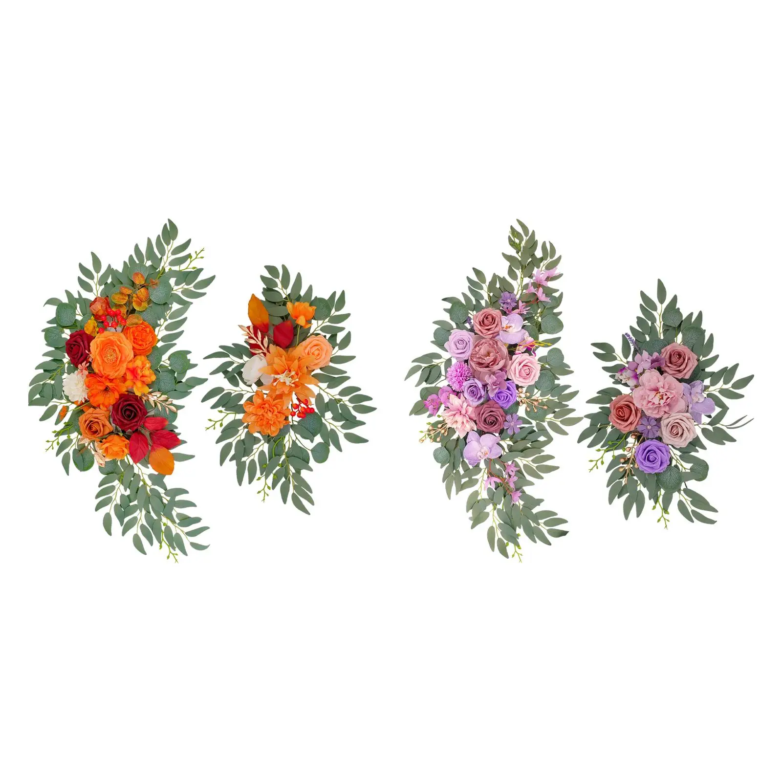 

2Pcs Wedding Arch Flower Artificial Floral Swag for Party Holiday Drapes