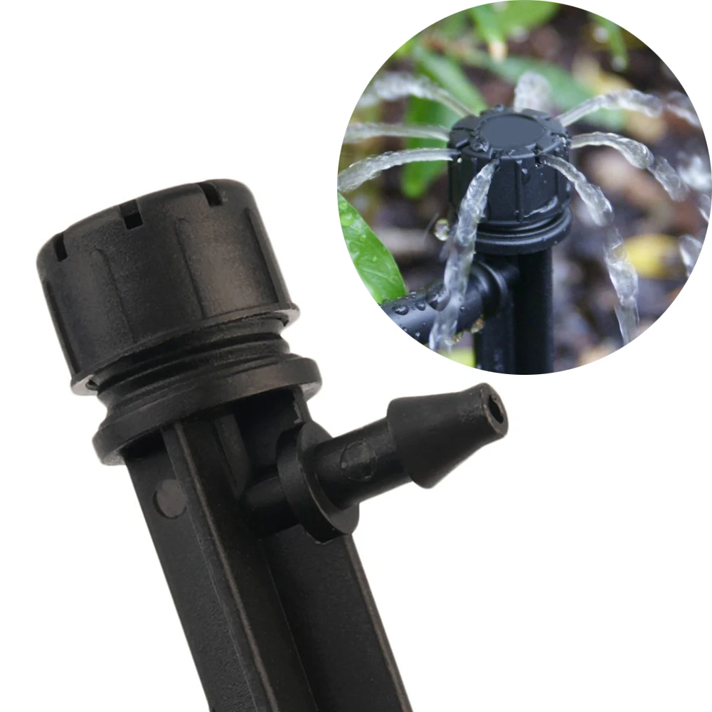 

50pcs Adjustable 360° Sprinkler Full Circle Scattering Spray Nozzle Drip Irrigation Inserting Ground Stake Emitter Spraying