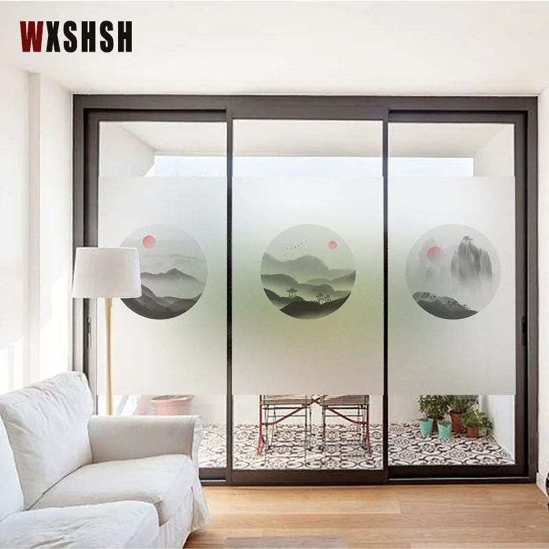 Оконная пленка Витражная Матовое конфиденциальное статическое китайское