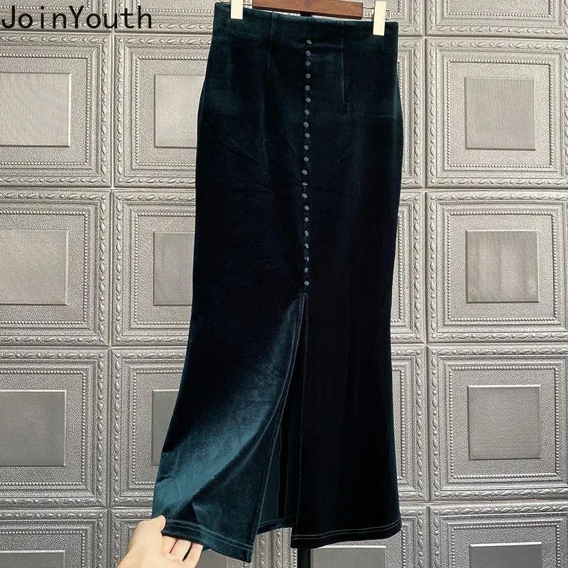 Длинная юбка JoinYouth из полиэстера и хлопка