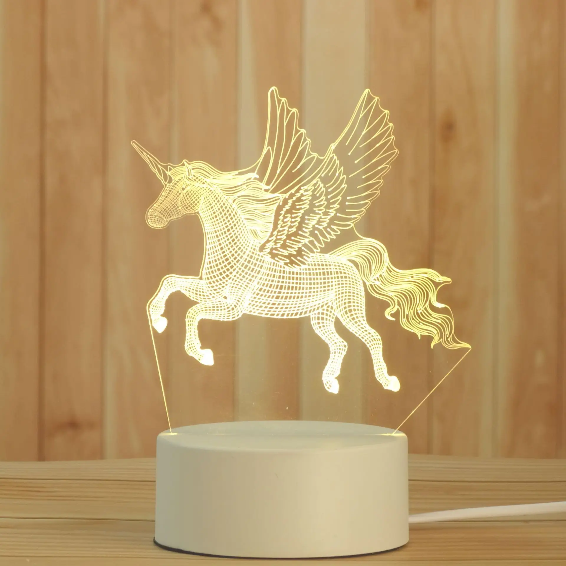 Фото 16 цветов 3D ночник на заказ мультяшный динозавр декор для спальни USB светодиод 3D иллюзия настольный ночник для детей Рождественский подарок №5